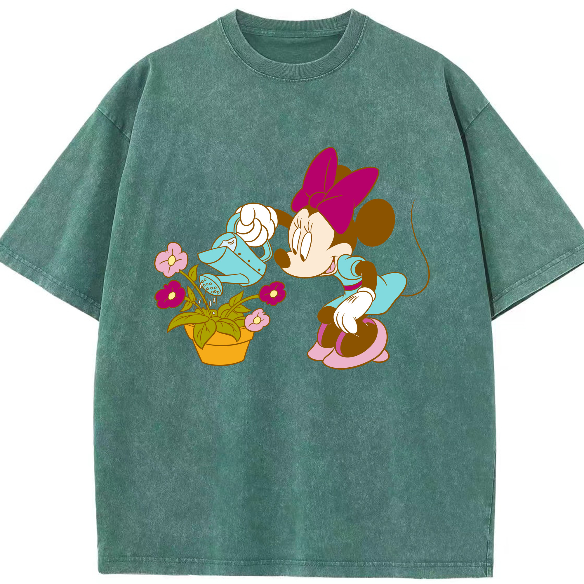 （画像用） ミッキーマウス Mickey Mouse 綿100% ヴィンテージ風 半袖Tシャツ（フロントプリント）